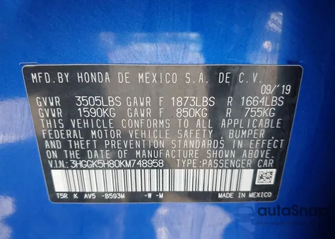2019 Honda Fit Ex from USA, damaged, VIN 3HGGK5H80KM748958